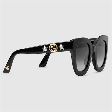 gafas de sol gucci de mujer|Gafas de sol con marco geométrico inacetato negro .